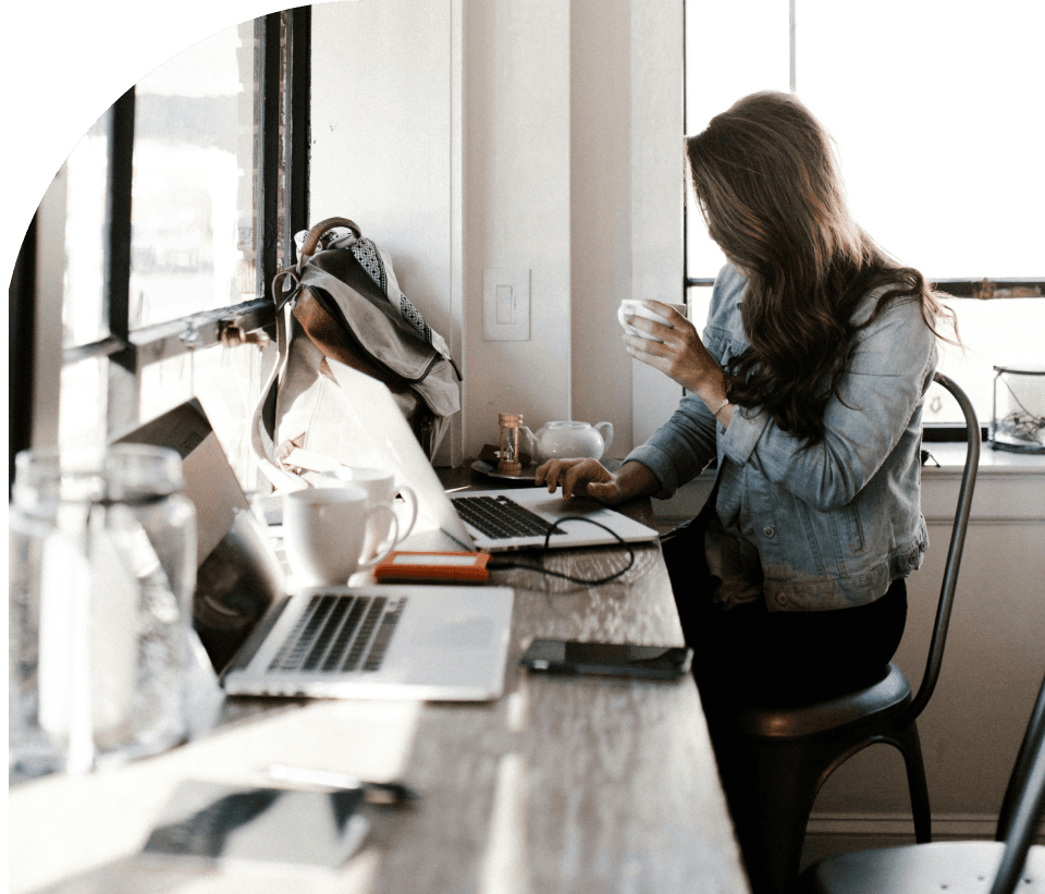 Woman Working on Laptop